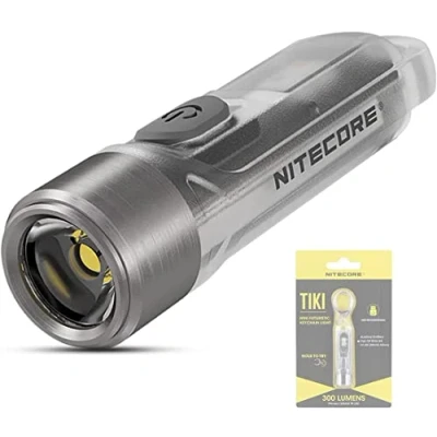 Afbeelding van Nitecore TIKI Mini Zaklamp 300 Lumen Led Oplaadbaar USB Sleutelhanger met UV licht slechts 12 gram en 5,5 cm