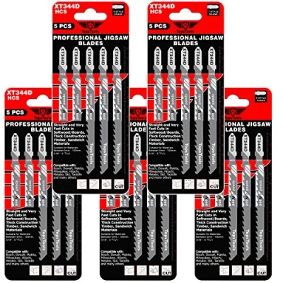 Afbeelding van 25 x TopsTools JSTTX344D_5 XT344D 132 mm lange schone en snelle zaagbladen compatibel met Bosch, Dewalt, Makita, Milwaukee nog veel meer