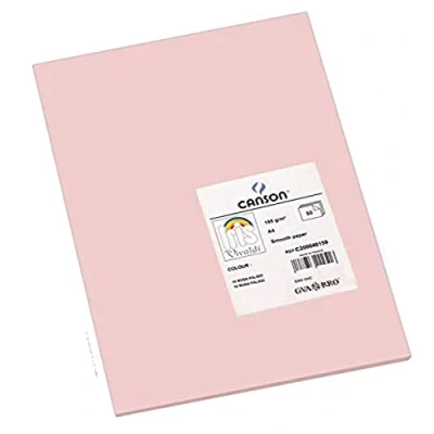 Afbeelding van Canson Iris Vivaldi A4 185 GSM glad kleurenpapier rozenblaadje (pak van 50 vellen)