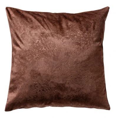 Afbeelding van Dutch Decor ELAH Sierkussen 45x45 cm subtiele structuur in effen kleur Cappuccino bruin