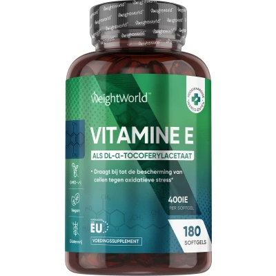 Afbeelding van WeightWorld Vitamine E 400 IE 180 softgels voor 6 maanden