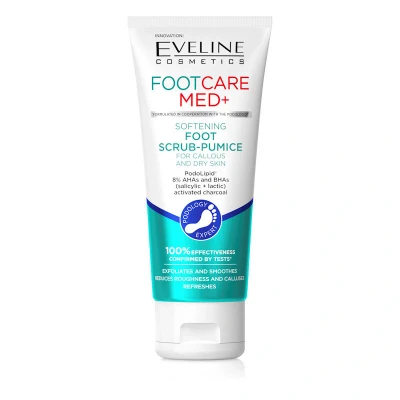 Afbeelding van Eveline Cosmetics Foot Care Med+ Scrub Pumice For Callous And Dry Skin 100ml.