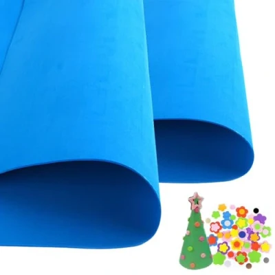 Afbeelding van 2 Stks Hemelsblauw EVA Foam Vellen Cosplay 1mm Dikke 50x50Cm Papieren voor Kunst Ambachten DIY Project