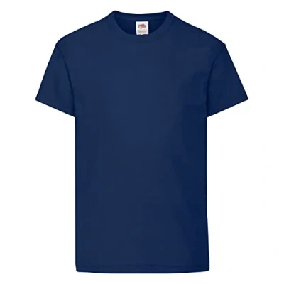 Afbeelding van Fruit of the Loom Origineel T shirt voor kinderen, uniseks, Donkerblauw, 7 8 jaar
