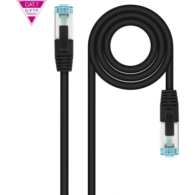 Afbeelding van Slang NANOCABLE Cable de Red Latiguillo Cat.7 600MHZ LSZH SFTP PIMF AWG26, Negro, 30 cm
