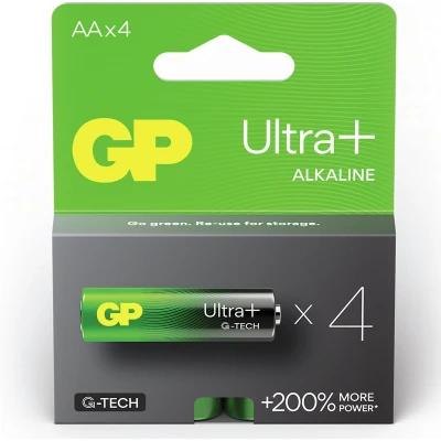 Afbeelding van GP batterij Ultra+ Alkaline AA 4 stuks Extra hoge kwaliteit