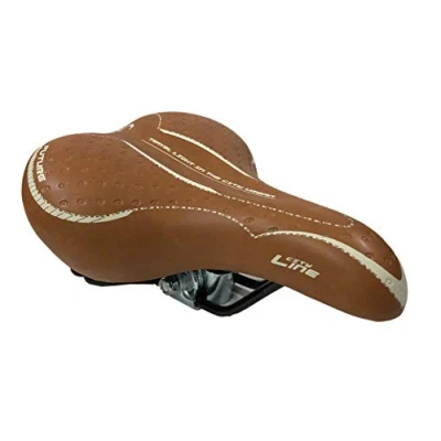 Afbeelding van MONTEGRAPPA Zadel voor City Bike fiets dames heren Classic Line Future Holland met veren Monte Grappa (leer)