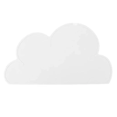 Afbeelding van Kattenvoermat wolkvormige voerbak voor huisdieren mat hond puppy siliconen voedsel water placemat kussen (wit)