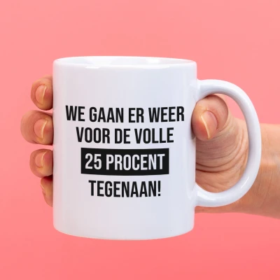 Afbeelding van Mok We gaan er weer voor de volle