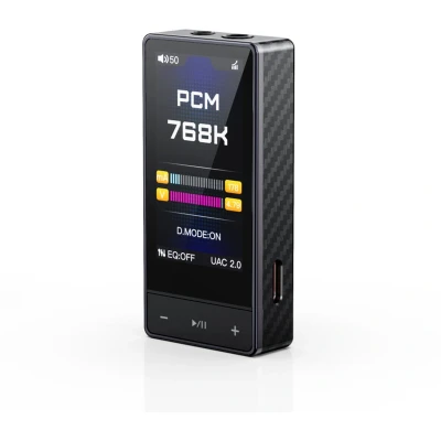 Afbeelding van FiiO QX13 draagbare DAC AMP hoofdtelefoonversterker ES9027PRO 8 kanaals 2 * 900 mW XMOS 16 core 10 bands EQ koolstofvezelbehuizing (alleen zwart)