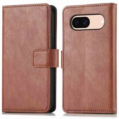 Afbeelding van Google Pixel 8a Hoesje Kunstleder iMoshion Bookcase Bruin Telefoonhoesje