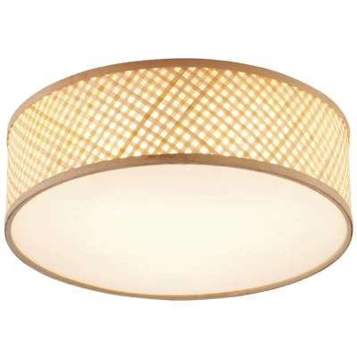 Afbeelding van QAZQA tremmo Oosterse Plafondlamp 3 lichts Ø 40 cm Naturel Woonkamer Slaapkamer Keuken