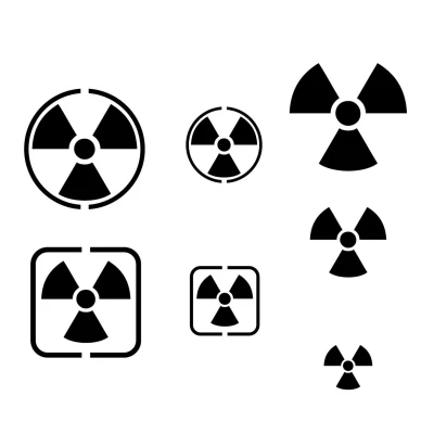 Afbeelding van Vallejo Radioactivity Signs Sci Fi &amp; Fantasy Airbrush Stencil ST SF005