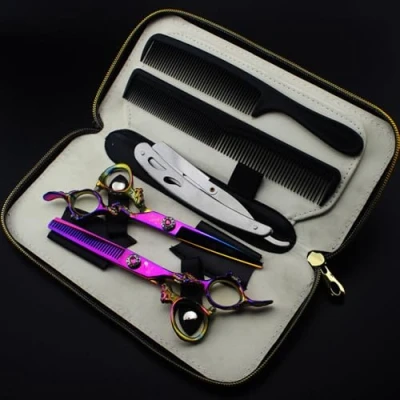 Afbeelding van JIESENYU Professionele Kappersschaar Kapper Haar Snijden Schaar/Schaar 6 &quot;Roestvrij Staal Schaar (Multicolor)