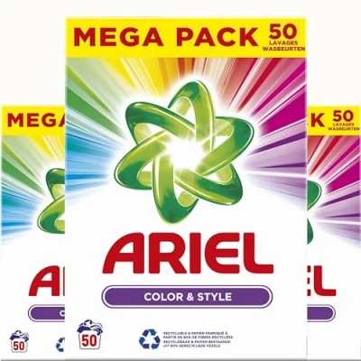 Afbeelding van 3x Ariel Waspoeder Kleur 50 wasbeurten 3 kg
