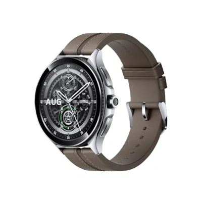 Afbeelding van Xiaomi Watch 2 Pro Zilver (Bruine Leren Band)