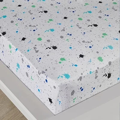Afbeelding van Bedlam Grijze Gaming lakens Eenpersoons hoeslaken (190 x 90 28 cm) Glow in the Dark beddengoed/gaming slaapkamer accessoires Game Collectie