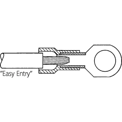Afbeelding van LAPP 63104340 Ringkabelschoen Dwarsdoorsnede (max.): 6 mm² Deels geïsoleerd Geel 50 stuk(s)