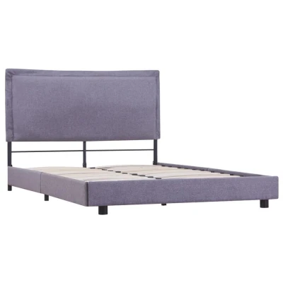 Afbeelding van Bedframe stof lichtgrijs 140x200 cm