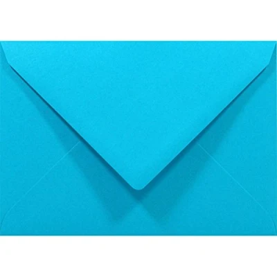 Afbeelding van Netuno 100 stuks blauwe C6 enveloppen 114x162mm Rainbow 80g puntklep zonder venster voor bruiloft kerstmis wenskaarten uitnodigingen