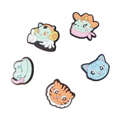 Afbeelding van Crocs Shoe Charm 5 stuks Personalize met Jibbitz voor uniseks schoenen, Kawaii Cartoons, eenheidsmaat, Eén maat