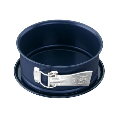 Afbeelding van Dr. Oetker BACKLIEBE EMAILLE, bakvorm Ø 18 cm, voor ronde cake, cakevorm met snij en krasbestendige emaille serveerbodem, vorm lekbescherming (kleur: blauw), hoeveelheid: 1 stuk