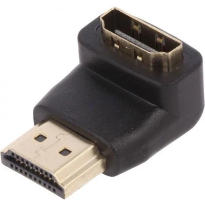 Afbeelding van HDMI verloopstekker haaks naar beneden