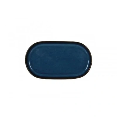 Afbeelding van Snackdienblad La Mediterránea Chester Blauw Ovalen 13 x 8 4 cm (24 Stuks)