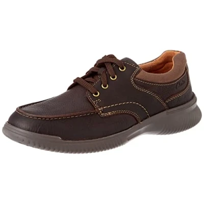 Afbeelding van Sneaker Clarks Men Donaway Edge Brown Leather Schoenmaat 45