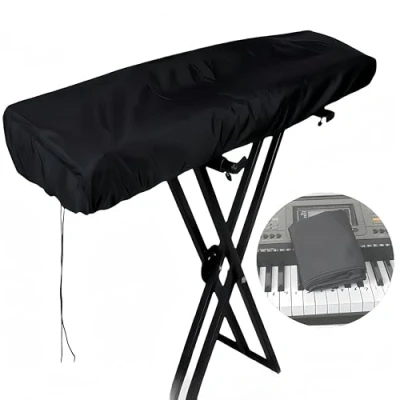 Afbeelding van Pianotoetsenbord Piano Cover Stofkap Toetsenbord 88 Toetsen Zwart