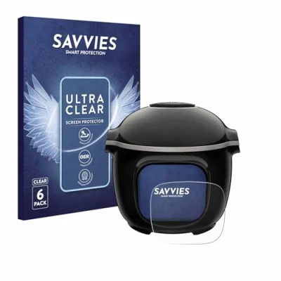 Afbeelding van Savvies Screenprotector voor Moulinex Cookeo Touch Folie Beschermfolie transparant (6 Stuks)