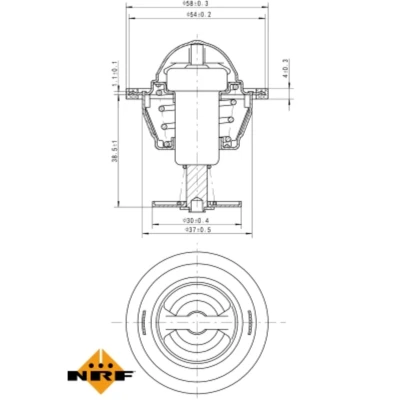 Afbeelding van Thermostaat, koelvloeistof NRF 725083