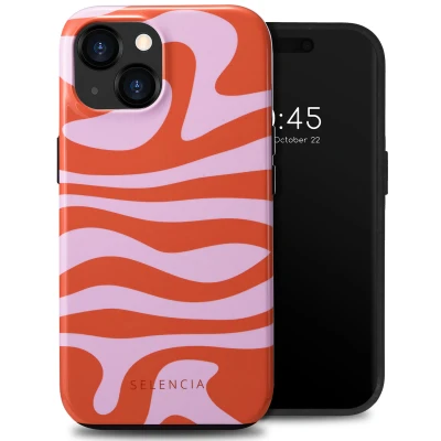 Afbeelding van Apple iPhone 15 Hoesje Kunststof Selencia Hardcase/Backcover Dream Swirl Pink Telefoonhoesje