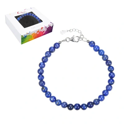 Afbeelding van Armband Lapis Lazuli 6 mm verzilverd