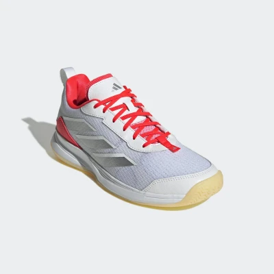 Afbeelding van adidas Performance Avaflash Tennisschoenen voor kleibanen, Dames, Maat: 37 1/3, Footwear white/silver metallic/lucid red Textiel/ synthetisch