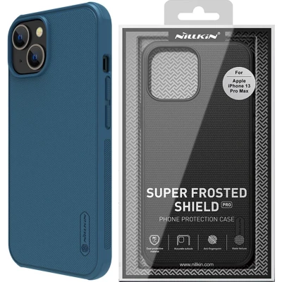 Afbeelding van Nillkin Super Frosted Shield Apple iPhone 14 Plus Hoesje MagSafe Blauw