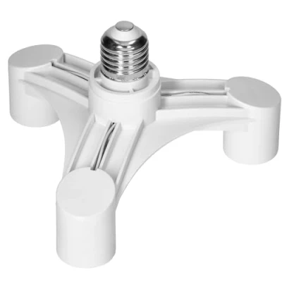 Afbeelding van Miratic Meervoudige Splitteradapter van E27 naar Fitting Lamp Houder geschikt voor elke Kleur: Wit De ideale oplossing (3xE27 breed)