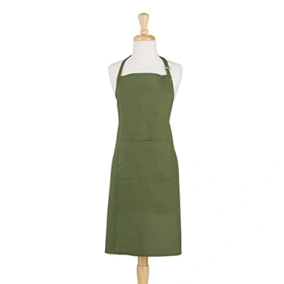 Afbeelding van DII 100% katoen, professionele koks keukenschort, verstelbare nek en taillebanden, voorzak, duurzaam, comfortabel, perfect voor koken, bakken, BBQ salie
