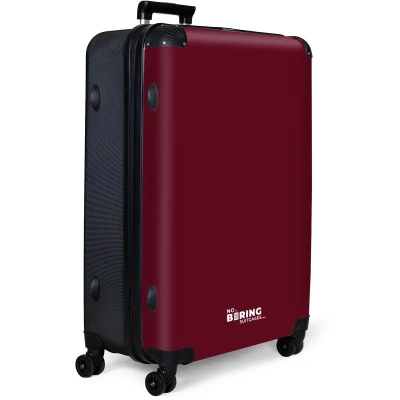 Afbeelding van NoBoringSuitcases.com® Koffer groot Reiskoffer lichtgewicht Donker rood Effen Rolkoffer met 4 wielen Grote trolley XL 98 liter bagage