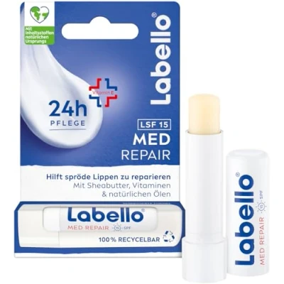 Afbeelding van Labello Med Repair 24H Verzorging SPF 15 Lippenbalsem Lippen Natuurlijke Olien