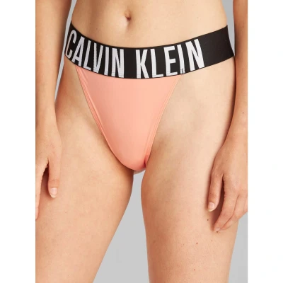 Afbeelding van Calvin Klein Underwear HIGH LEG Thong Intense Power String, Dames, Maat: Large, Papaya punch