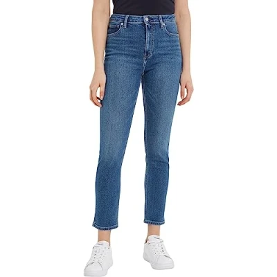 Afbeelding van Tommy Hilfiger Blauwe Katoenen Jeans En Broek Slim Fit