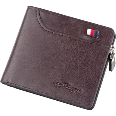 Afbeelding van BAZORO® Portemonnee Billfold Heren Kunstleer Donkerbruin