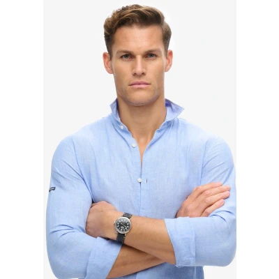Afbeelding van Superdry Casual LONG Sleeve Overhemd, Heren, Maat: XL, Light blue chambray