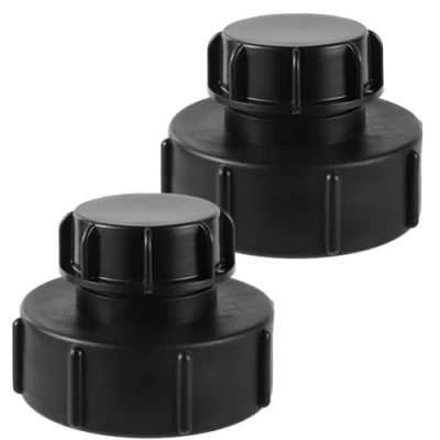 Afbeelding van FOGWOWO IBC Tanktubehoor, tankadapter, 2 stuks S100 x 8 om S60 6 grove schroefdraad met tankafdekking eindkap adapter waterkraan tuinslang voor 1000 l watertank