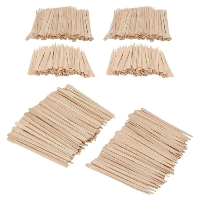 Afbeelding van JOIKIT 1000 STKS Wenkbrauw Wax Sticks, 2 Stijl Houten Spatels Tong Depressors, Brow Waxing Sticks voor Haar