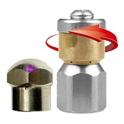Afbeelding van set Pijpreinigingssproeier 2 stuks 1/8&quot; stijf roterend voor het reinigen van buizen slang Kärcher WAP Alto o.a. (1/8&quot;, en mondstuk)