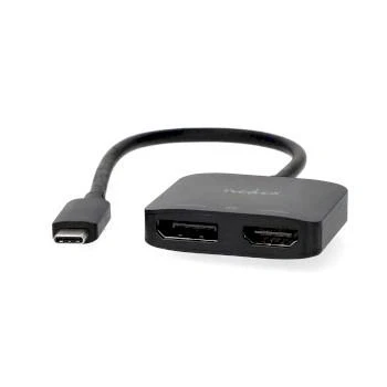 Afbeelding van Nedis USB C Adapter CCGB64385BK02 Zwart
