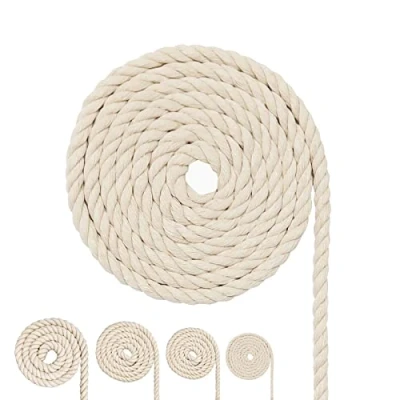 Afbeelding van katoenen koord, macramégaren, vele maten, touw voor doe het zelf knutselwerk, geschenken (8 mm, 10 m)