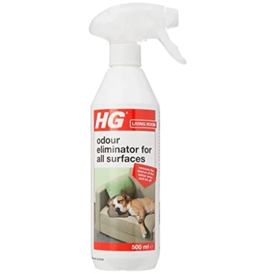 Afbeelding van HG geurverwijderaar voor alle oppervlakken, zachte meubels, effectieve urineneutralisator en geureliminator huisdieren, tapijtmeubels kamerdeodorisatorspray 500 ml